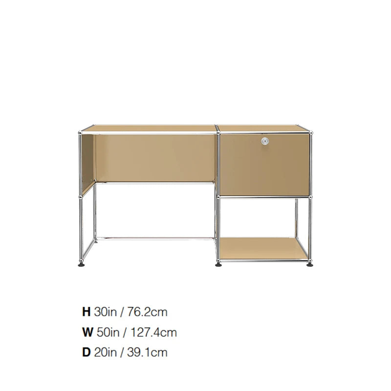 Modern Modular Metal Desk with Storage Cabinet Standing Desk Office Desk Computer Table Room Desks