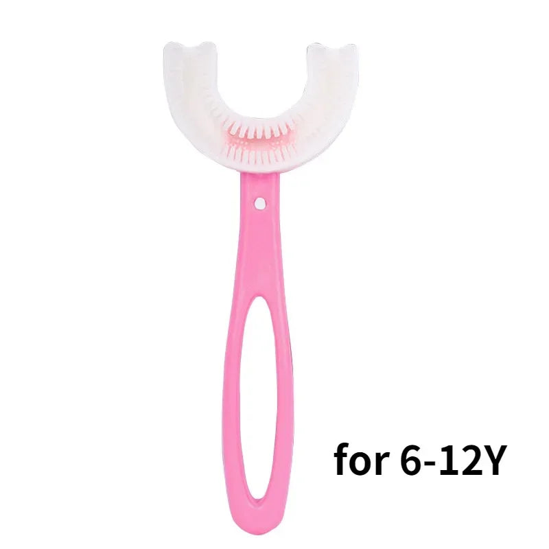 Baby Toothbrush Children 360 Degree U-shaped Child Toothbrush Kids Teeth Oral Care Soft Silicone Baby Brush Teethers Cleaning