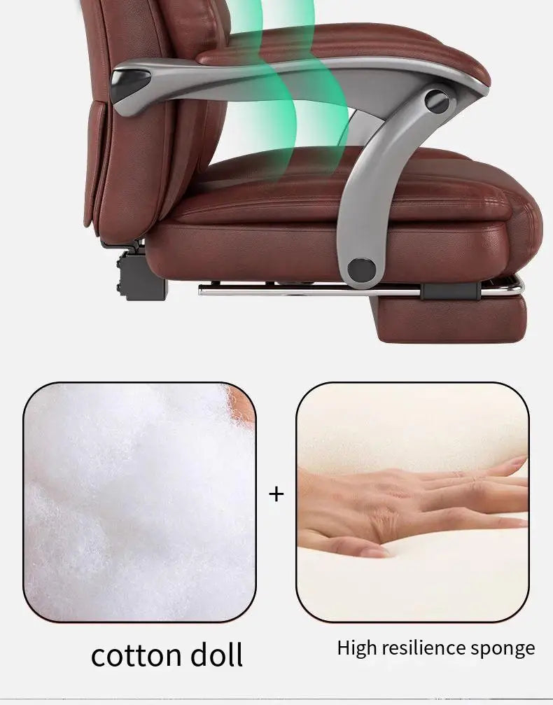 Foot Rest Ergonomic Office Chair Comfortable Designer Relax Luxury Swivel Office Chair Pliable Wheel Sillas Escritorio Furniture