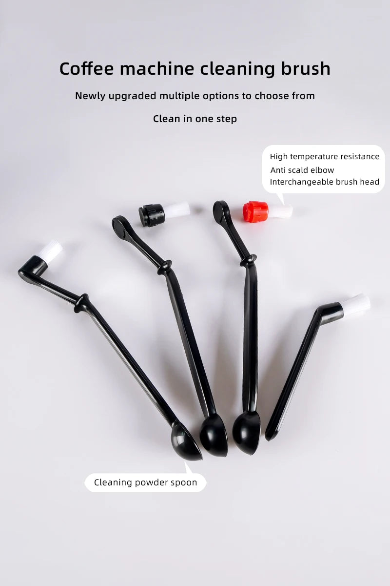 Food Grade Coffee Machine Cleaning Brush Long Handle Replaceable Cleaning Coffee Machine Cleaning Brush