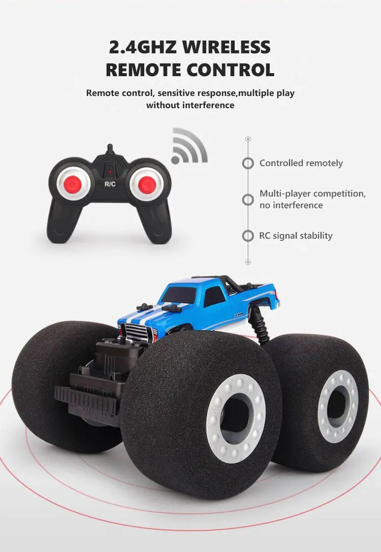 RC Car Stunt Drift Soft Big Sponge Tires Buggy Vehicle Model Radio Controlled Machine Remote Control Toys For Boys Gifts Indoor