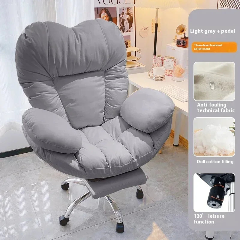 Computer Sofa Chair, Home Comfortable Sedentary Backrest Desk Chair, Anchor Live Broadcast Chair, Bedroom Office Chair Fauteuil