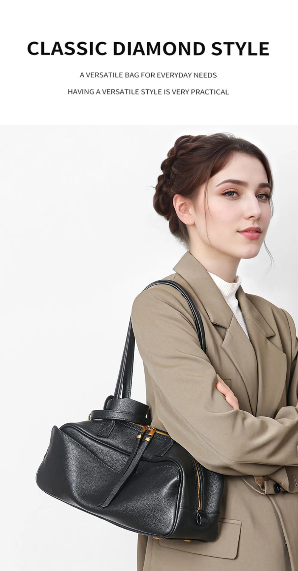 New Women's Bag Genuine Leather Luxury Designer Women Shoulder Bag Soft Cowhide Handbags Fashion High Quality Baguette Bags