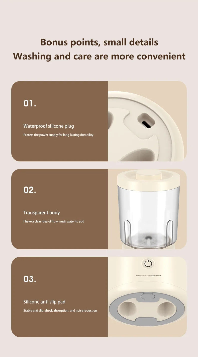 Portable Small Washing Machine Automatic Makeup Brush Cleaner Household Mini Washing Machine for Socks Underwear Panties Washer