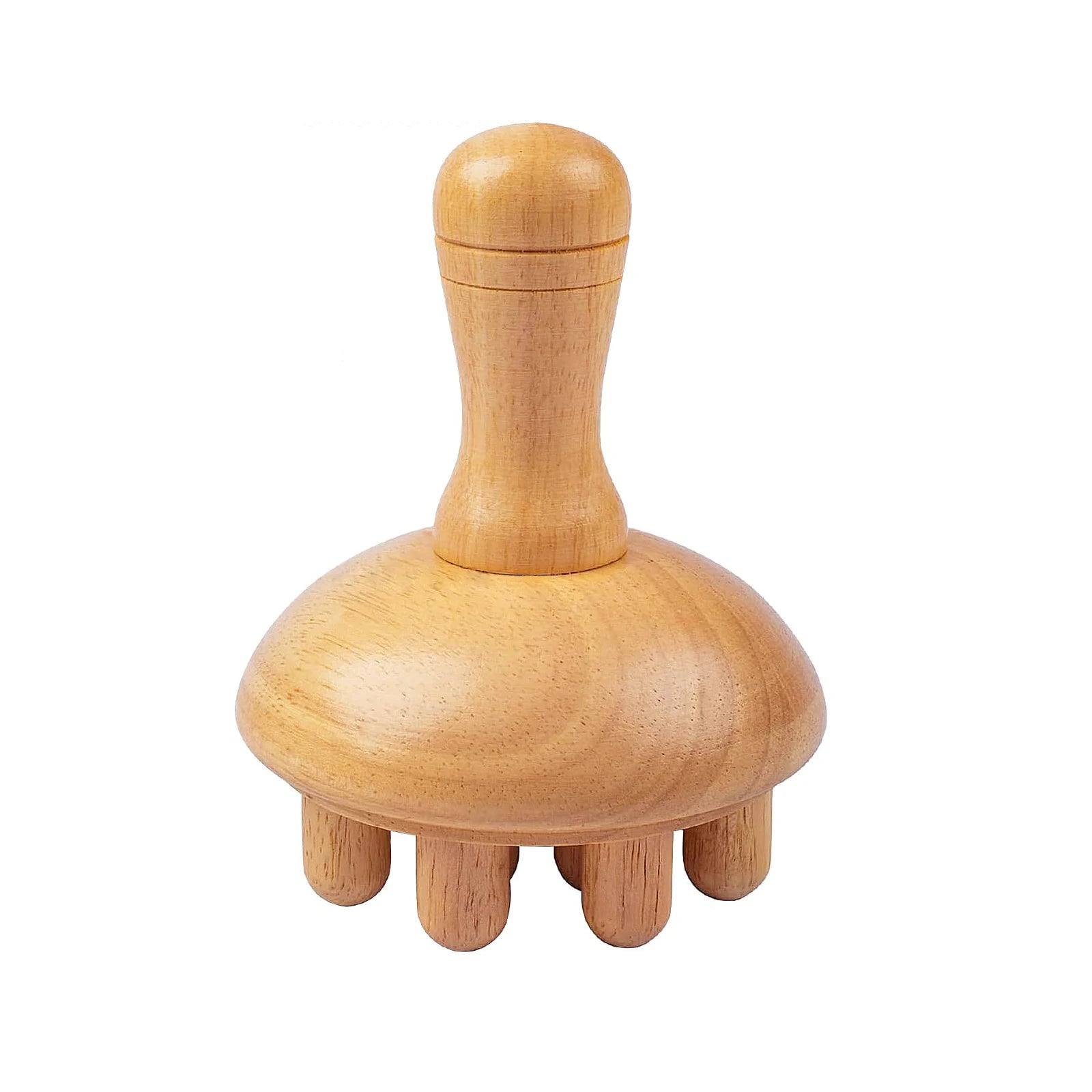 Wooden Mushroom Massager Manual Massage Tool, Wood Mushroom Massage Tools Muscle Tension Local Fat Gua Sha for Full Body Use