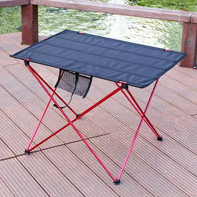 76x56x52CM Outdoor Aluminum Alloy Folding Table Casual Mesh Beach Table Portable Barbecue Picnic Table