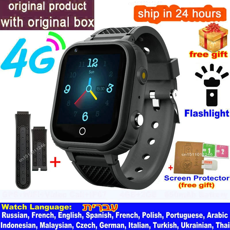 LT21 4G Smart Watch Kids GPS WIFI Video Call SOS IP67 Waterproof Child Smartwatch Camera Monitor Tracker Location Phone Watch