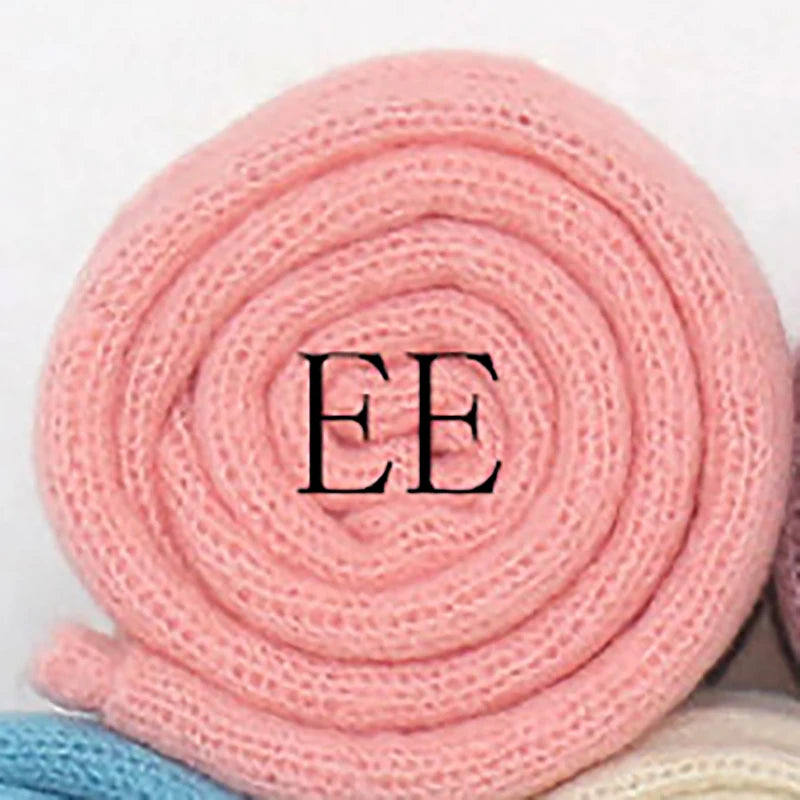 Vintage Knitted Mohair Wrap Jersey Crochet Wraps Newborn Photo Prop Stretch Textured Wrap Photography Accessories