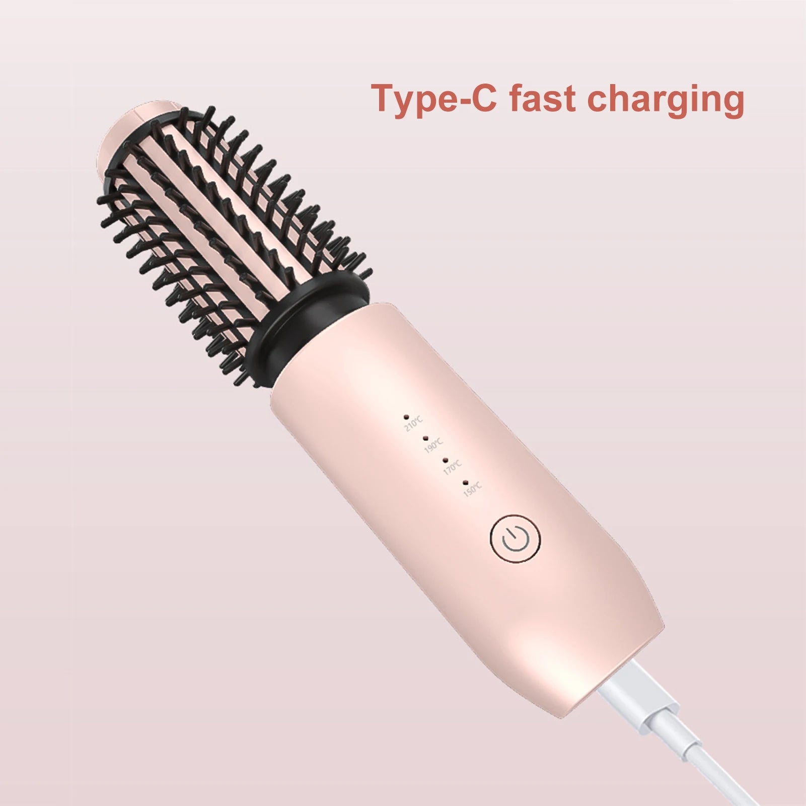 Cordless Hair Straightening Comb Curling Wand USB Charging Curling and Straightening Multi-speed Temperature Adjustment