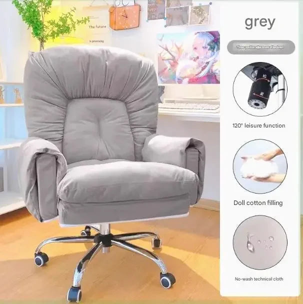 Salon Lazy Office Chair Modern Ergonomic Luxury Executive Office Chair Relaxing Reading Wheels Mobilya Lounge Suite Furniture