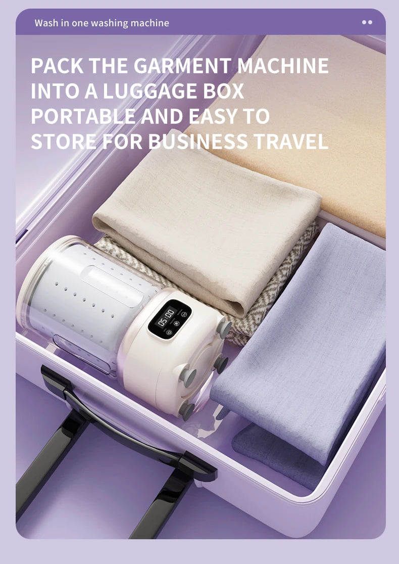 2L Wireless Mini Charging Wash in One Washing Machine Suitable for underwear, socks, pet clothes