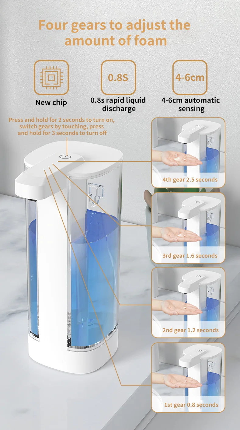Automatic Sensor Hand Sanitizer Machine Dish Soap Machine Body Wash Shampoo Smart Distance Sensing KitchenToilet Home Dispenser