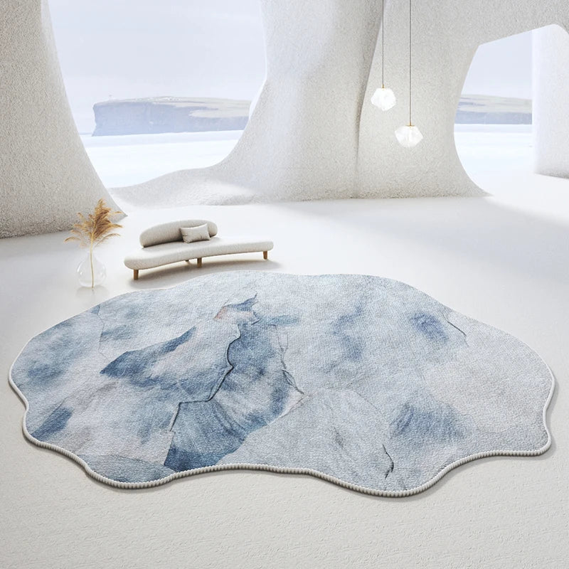 Light Luxury Bedroom Decor Irregular Carpet Large Area Carpets for Living Room Washable Lounge Soft Floor Mat Home Anti-slip Rug