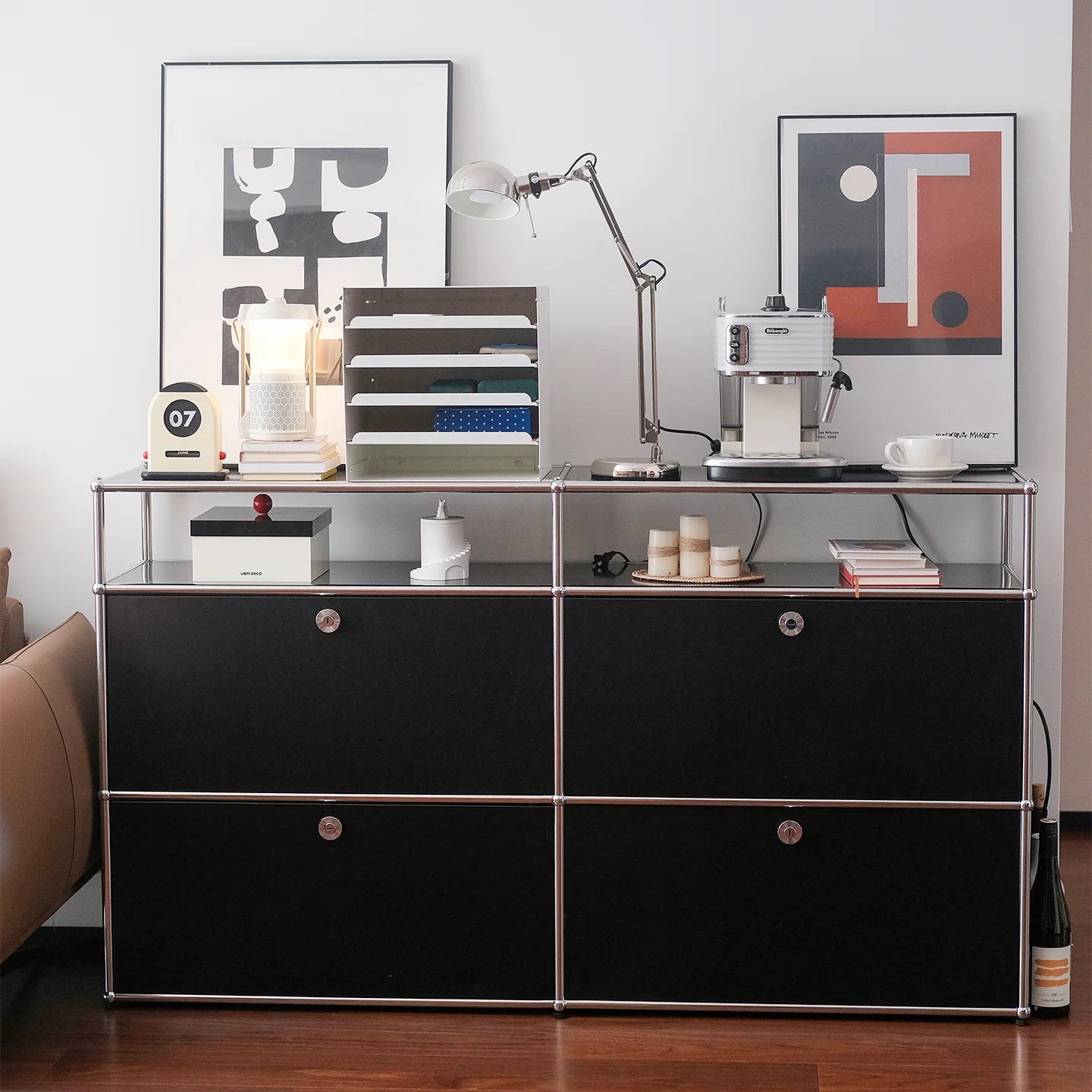 Cabinet for living room Storage locker drawer type storage Bedroom chest of drawers Organizer furniture Dual cabinet combination