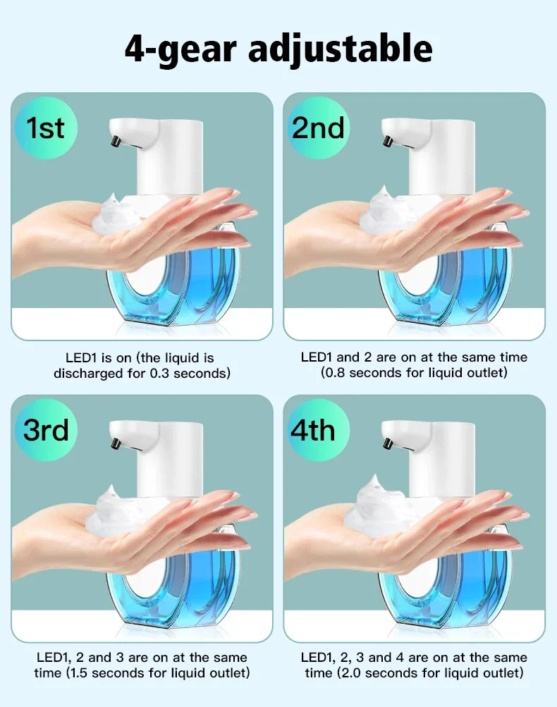 Smart Foam Soap Dispenser USB Charging Touchless Hand Washer Automatic Induction Sensor 8000mAh Foam Hand Washer For Home