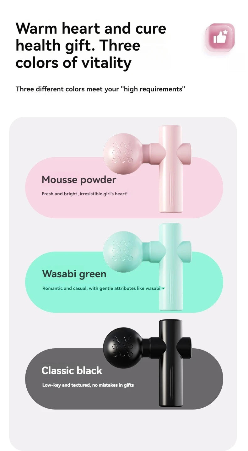 2025 New USB Mini Massage Gun Fascia Machine Muscle Relaxation Vibrating Gun Rod Massage Fitness Equipment Neck Grab Fascia Gun