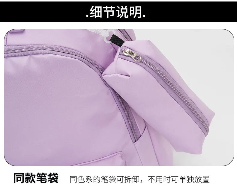 Cute Capibara Kids Backpack with Pencil Case Capybara Kawaii Girls School Bag Stationery Pouch Children Letter A-Z Rucksack Gift