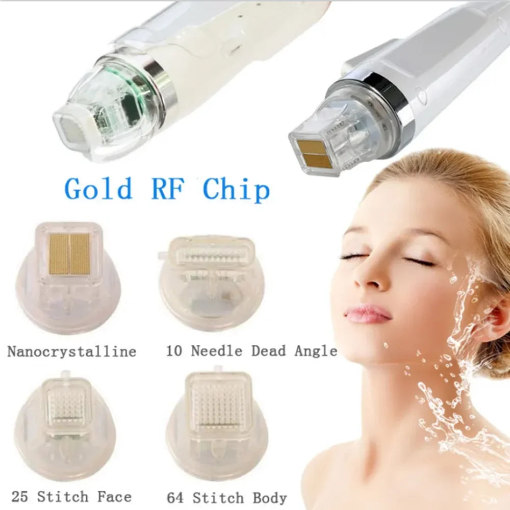 Less Pain Non-Insulated Micro Cartridge 10Pins 25Pins 64Pins Nano Tips For Micro Fractional RF Radio Frequency Machine
