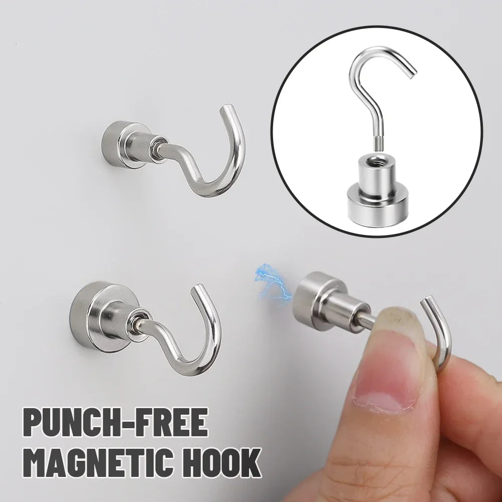 Magnet Ring Multipurpose Storage Hook Stainless Steel Home Hook Bathroom Hook Kitchen Garden Magnetic Home and Decoration Iman