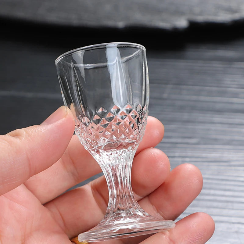 6pcs Shot Glass 10ml Small Capacity Glass Spirits Cup Goblet Spirits Cup Wine Dispenser Wholesale Drinkware Transparent Cups