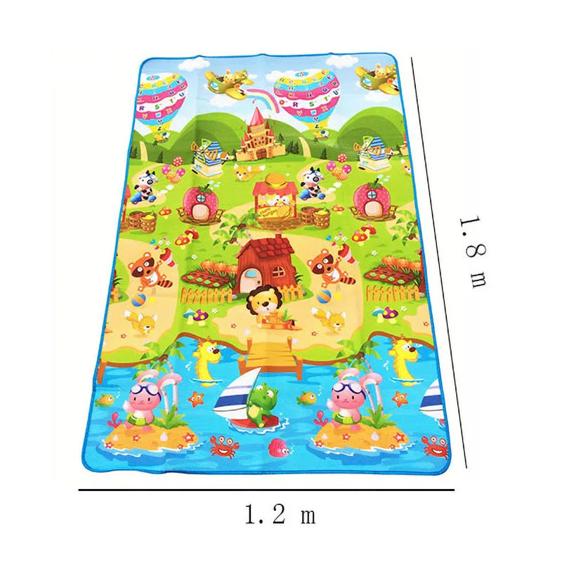 Baby Play Mat 180x120x0.3cm Children Crawling Carpet Toys for Kid Game Activity Gym Waterproof Rug Outdoor Indoor Soft Floor