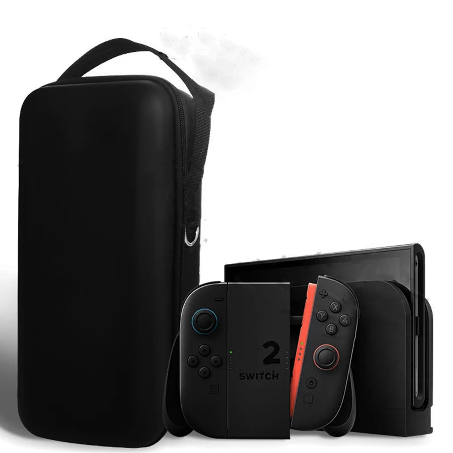 New  For Switch 2 Storage Bag with OLED Protective Cover, Large Capacity Portable Hard Shell Bracket Bag