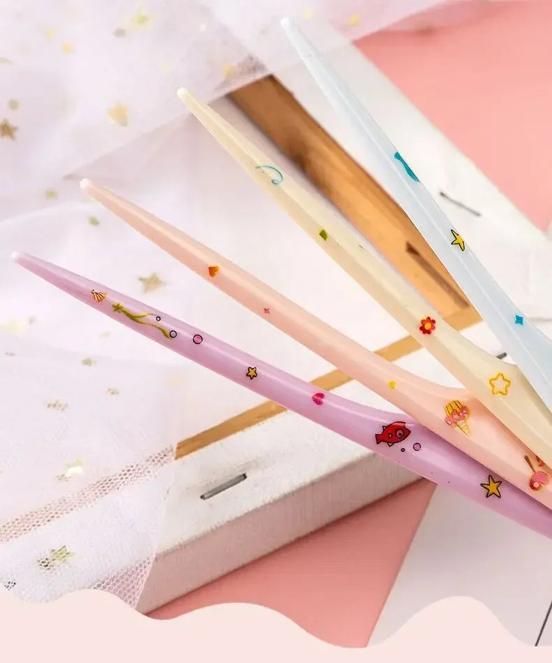 Cute Portable Anti-Static Plastic Hairdressing Comb Hairdressing 2Pcs For Girls Hair Comb Cartoon Baby Child Kids Hair Comb Set