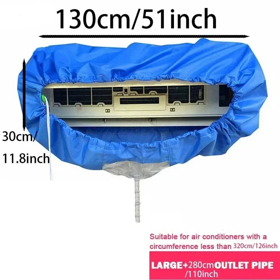 130cm Large Air Conditioning Cleaning Cover Set Conditioner Cleaner with Water Pipe Waterproof Cleaning Kit For Air Conditioner