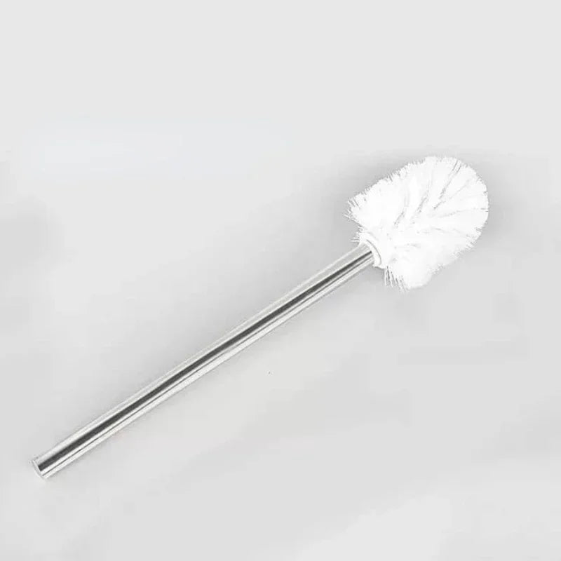 Stainless Steel Handle Japanese Minimalist Toilet Brush 1/2pcs Premium Brush Head Special Bathroom Cleaning Tool