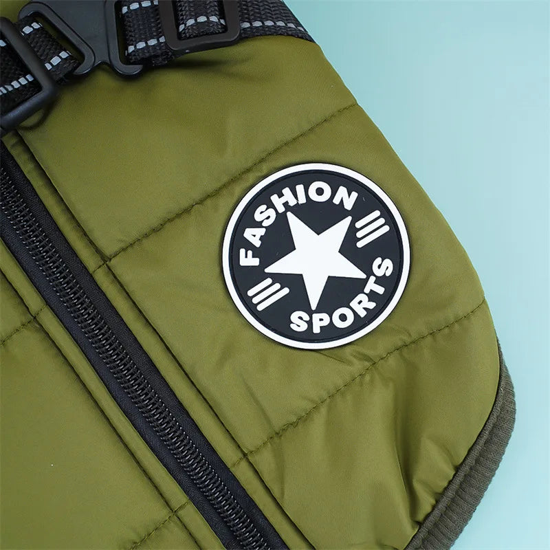Winter Dog Clothes Puppy Cat Coat with Harness Waterproof Warm Cotton Jacket for Small Large Dogs Reflective Vest Pet Apparel