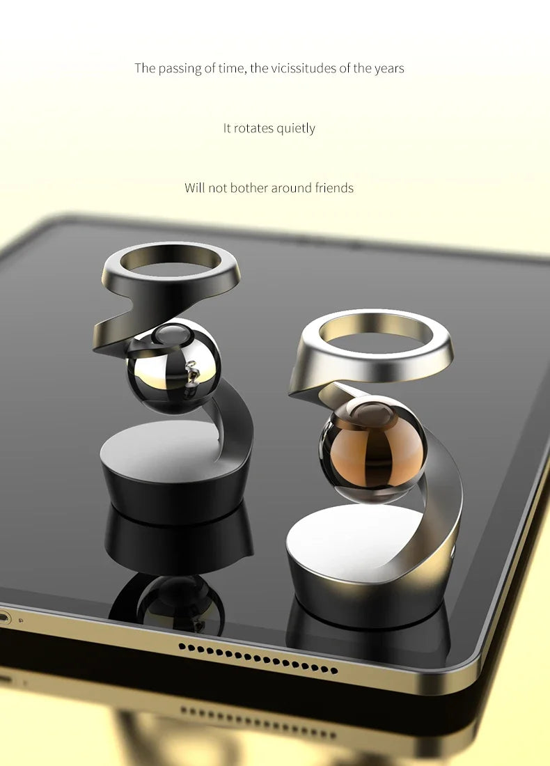 Gravity Defying Kinetic Desk Toy Desktop Levitating Gyro Stress Relief Kinetic Levitation Toys Optical Illusion Desk Toy