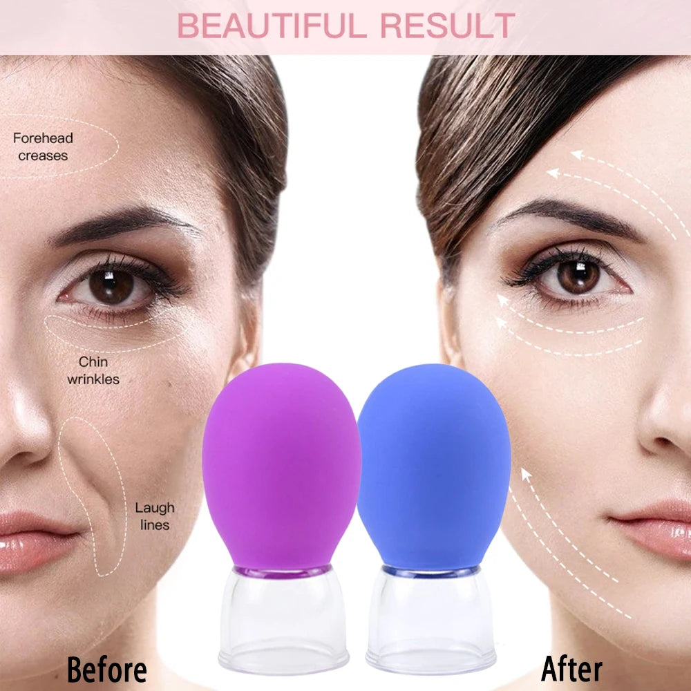 Facial Silicone Cans Cupping Cups Lifting Massage Chinese Cupping Set Small Mini Eye Cup Vacuum Cups Popularity Health Care