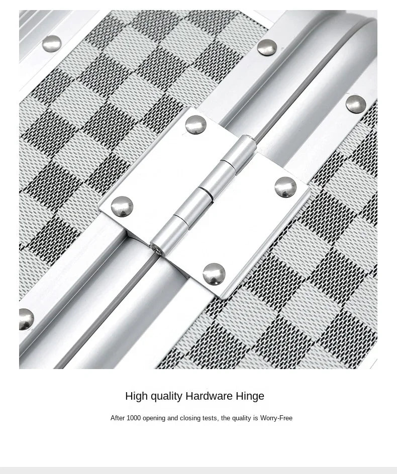 20"24"26 inch Travel Suitcase Trolley Case with wheels All Aluminum Magnesium Alloy Boarding Box Carry on Luggage Boarding Box