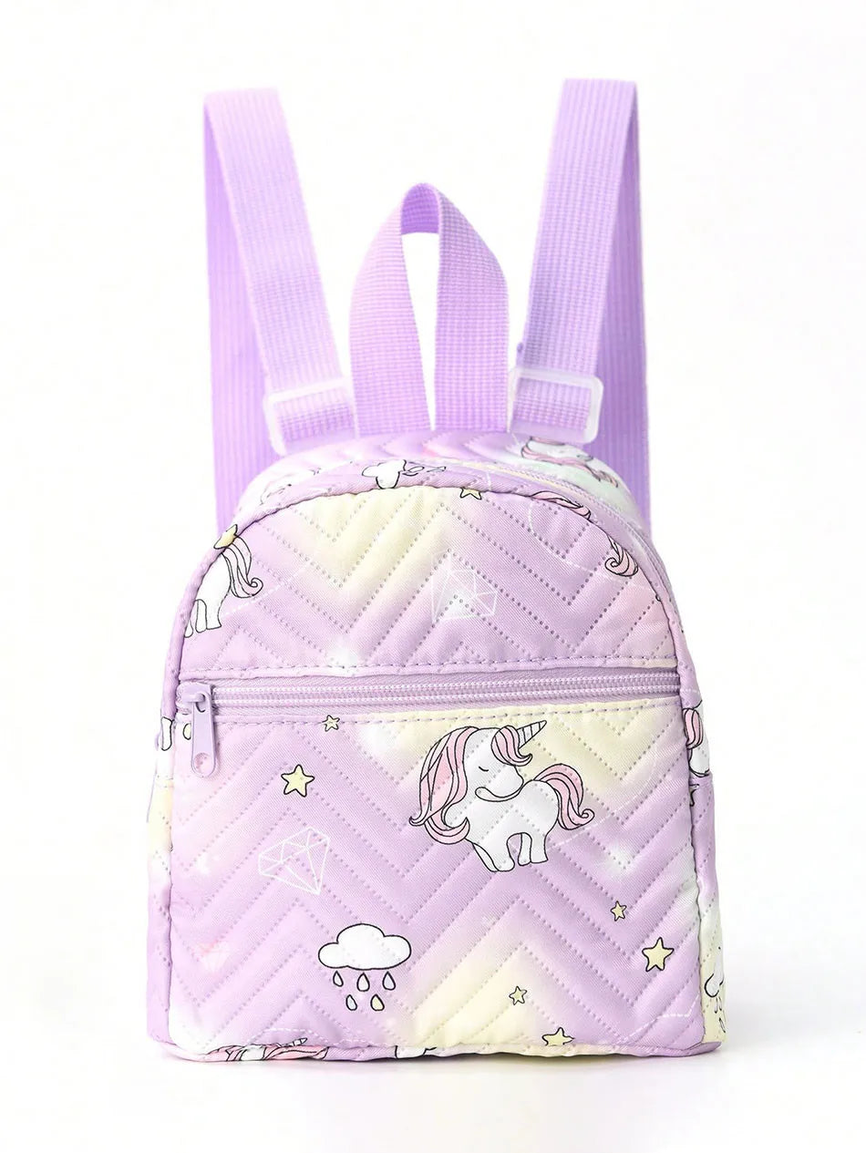 Girls Rainbow Unicorn Mini Backpack Children Kids Multicolored PU School Bag with Style and Durability for Little Fashionistas
