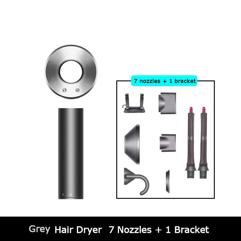 Leafless Hair Dryer New Professional With Flyaway Attachment Negative Ionic Premium Hair Dryers Multifunction Salon Style Tool