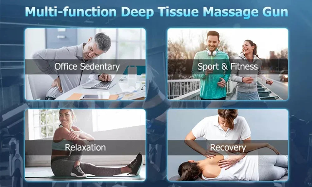 Professional-Grade Percussion Massage Gun - Deep Tissue Muscle Relaxation Back & Body Deep Tissue Relaxation