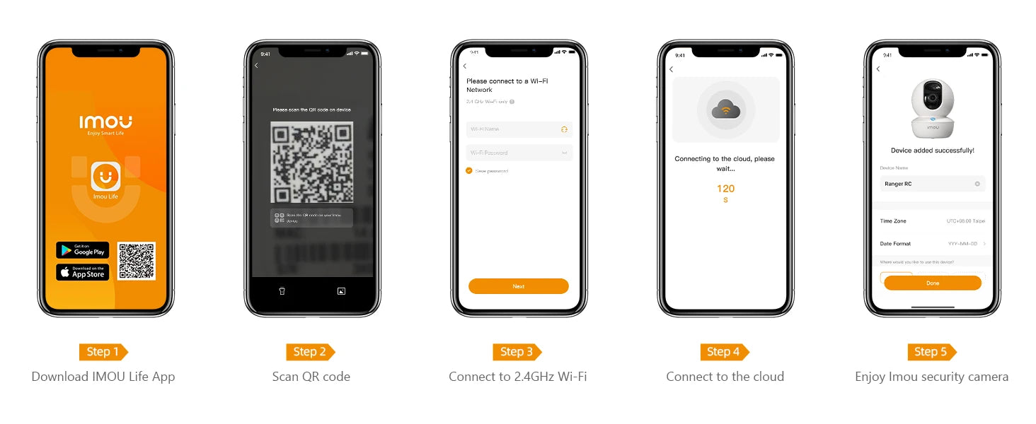 IMOU Indoor Wifi Camera Ranger RC 3MP 5MP One-touch Call Baby Montior Two Way Talk Security IP Camera Video Surveillance