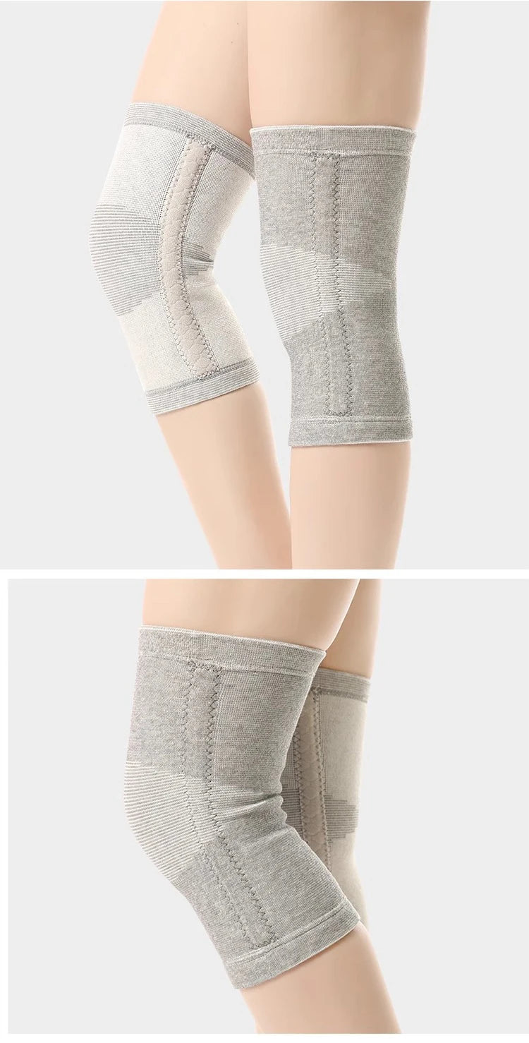 Bamboo charcoal knee pads Breathable knee pads Two-side elastic breathable warmth cold health care knee protection old cold legs