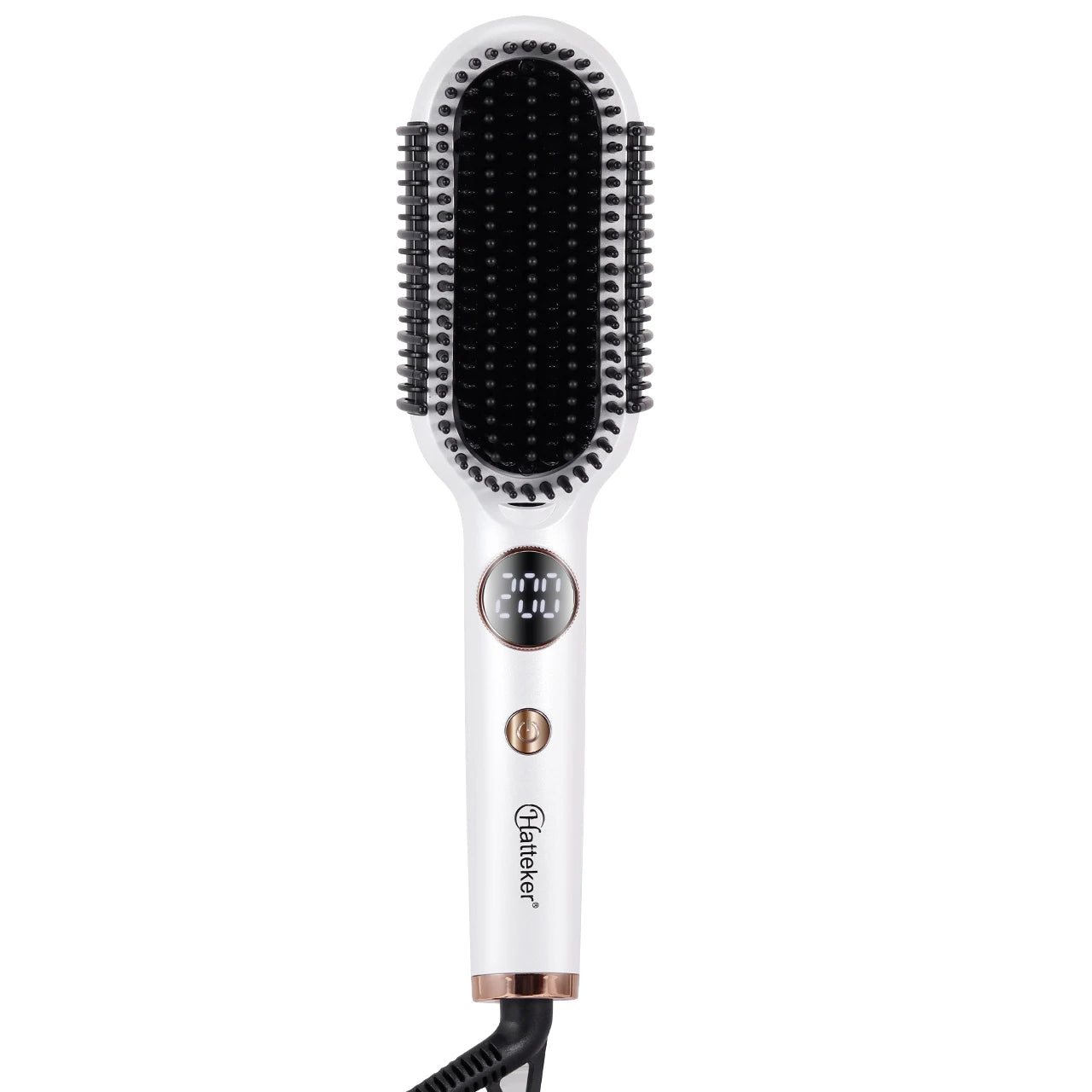 Hatteker Multi-Setting Hair Styling Comb Adjustable Temperature Volumizing Straightening/Curling Brush Hair Straightener Comb