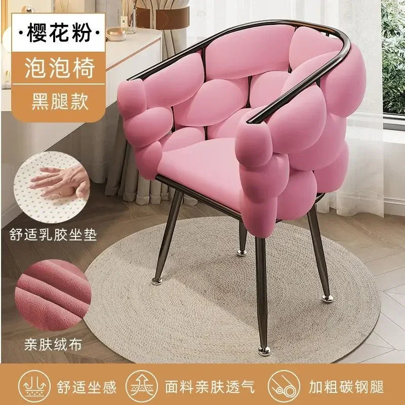 Velvet Leisure Single Sofa Chair Armchair with Gold Legs Makeup Chair with Upholstered for Living Room Bedroom