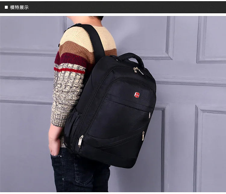 Men Trolley Backpack Shoulders Travel Bag with Wheels 24 Inch Students Rolling Luggage Business Trolley Large Capacity Suitcases