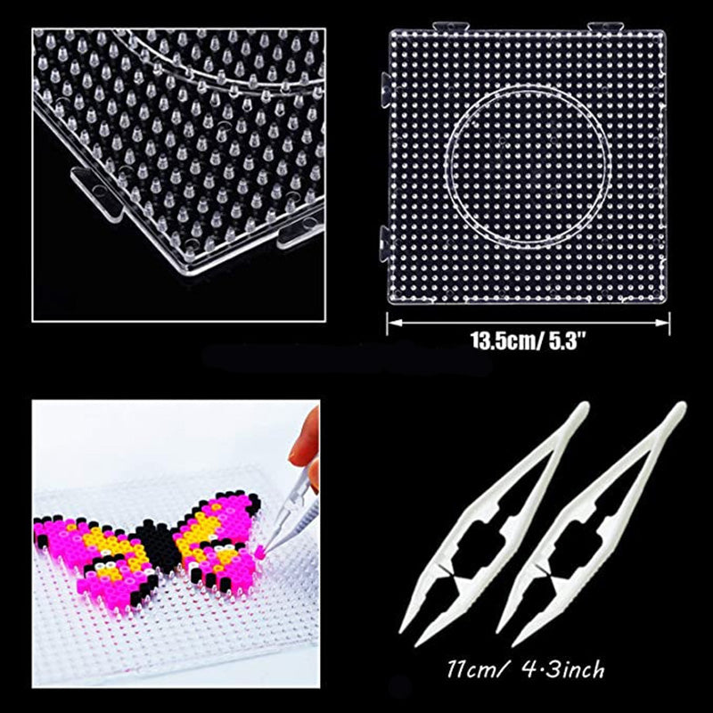 2.6mm Hama Beads Template DIY Perler Square Pegboard Fuse Beads Tool Educational Tangram Jigsaw Puzzle Template Kids Toy