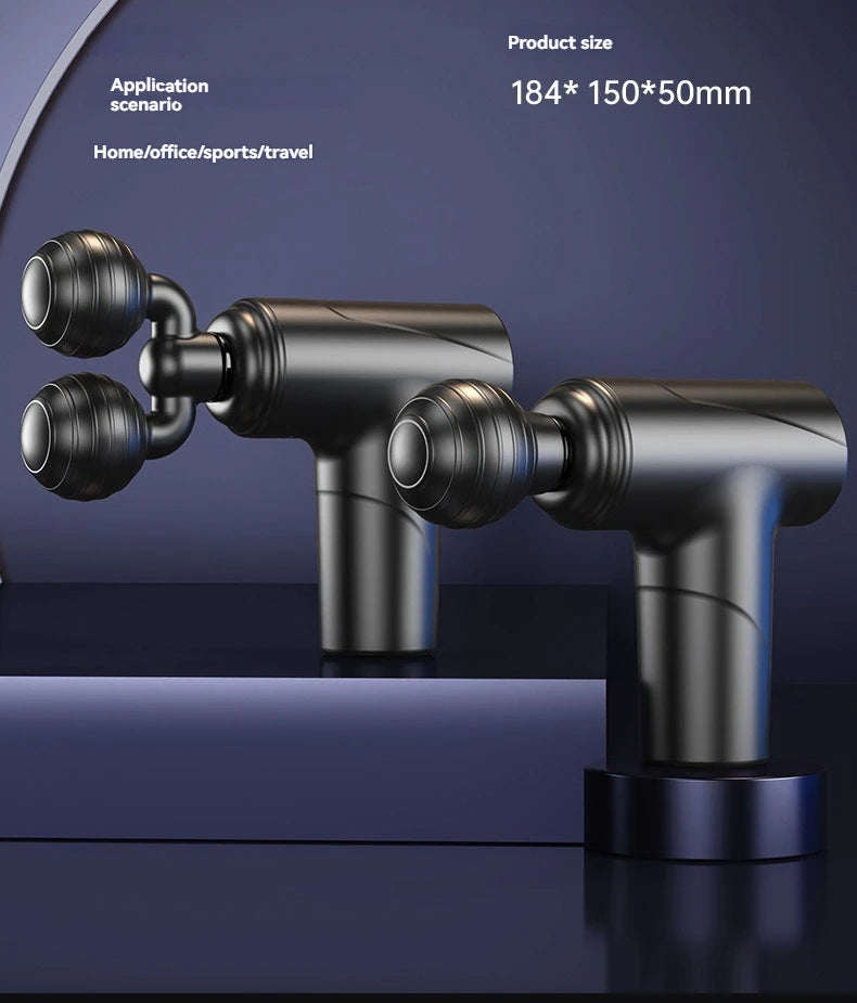 2025 New Mini Double Headed Fascia Gun Portable Fitness Muscle Electric Massage Gun Relaxing Cervical Fascia Gun