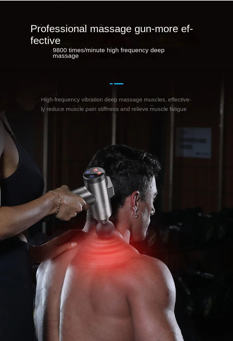 Massage Gun Deep High Frequency Muscle Massage Relaxation Electric Shock LCD Display 99Gear Profession Fascia Gun