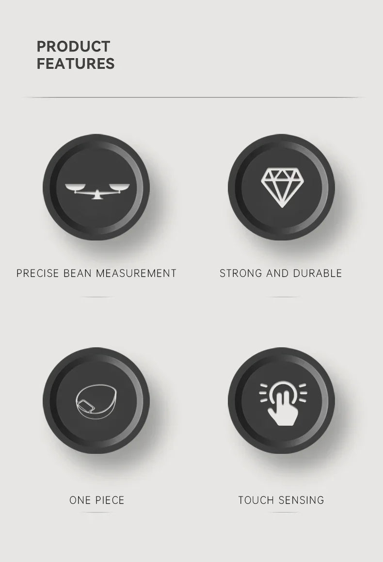 MUVNA Electronic Scale Bean Tray Espresso LED Weighing 0.1g ABS Electronic ScaleHigh Precision Measures Black Beige