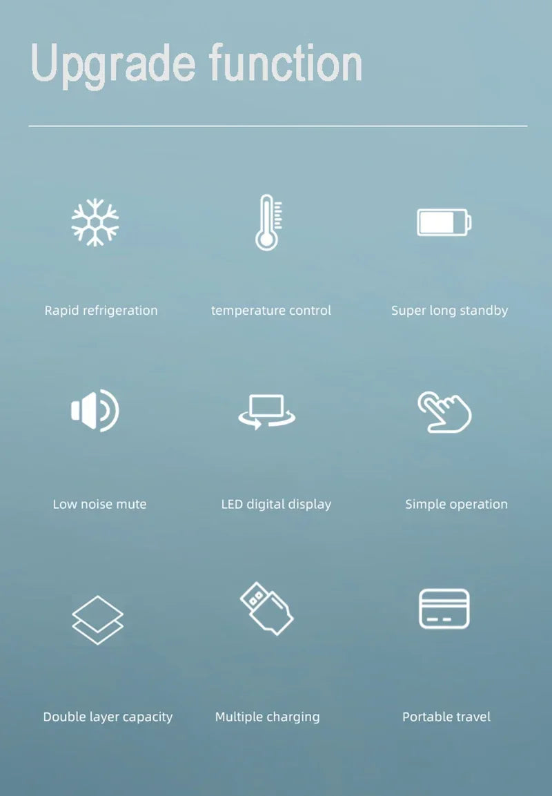 Double Layer Large Capacity Insulin Cooling Box With Carrying Bag Rechargeable LED Touch Insulin Medicine Refrigeration for Car