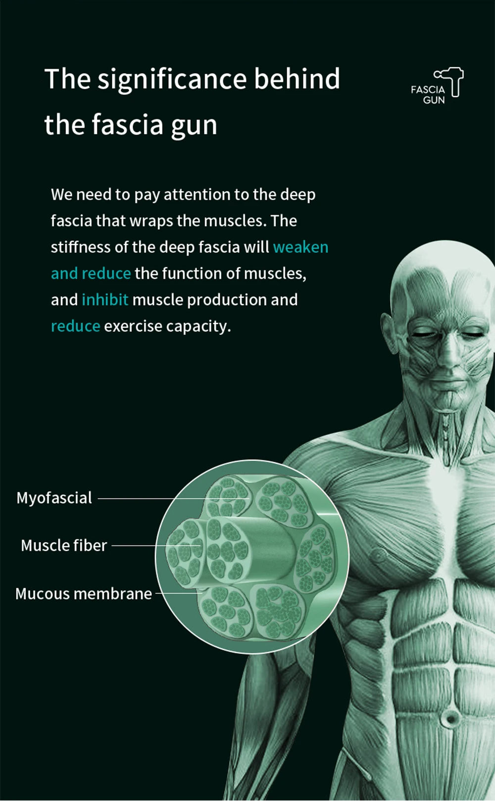 99 Level Massage Gun Fascia Deep Muscle Relax Body Neck Massager Electric Fitness Equipment Noise Reduction Male Female