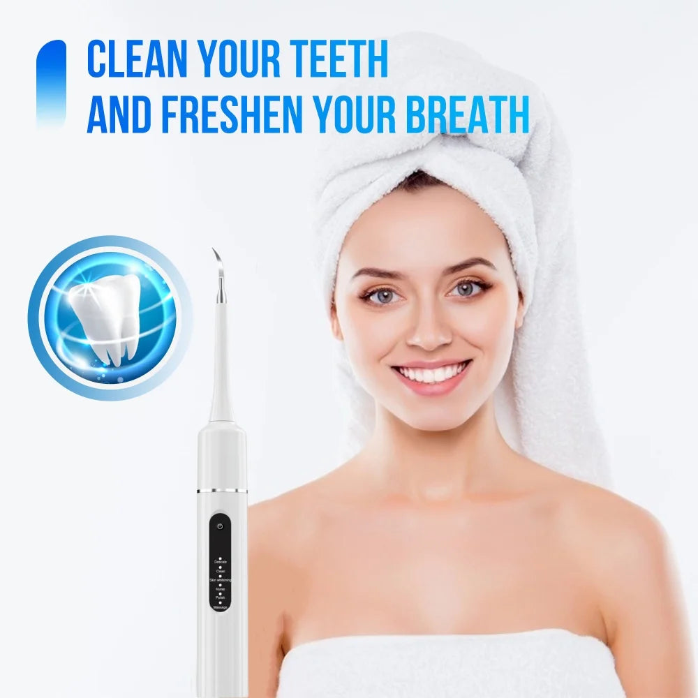 Sonic Electric Toothbrush - Dual purpose dental cleaner, home portable calculus removal care and toothbrush tool