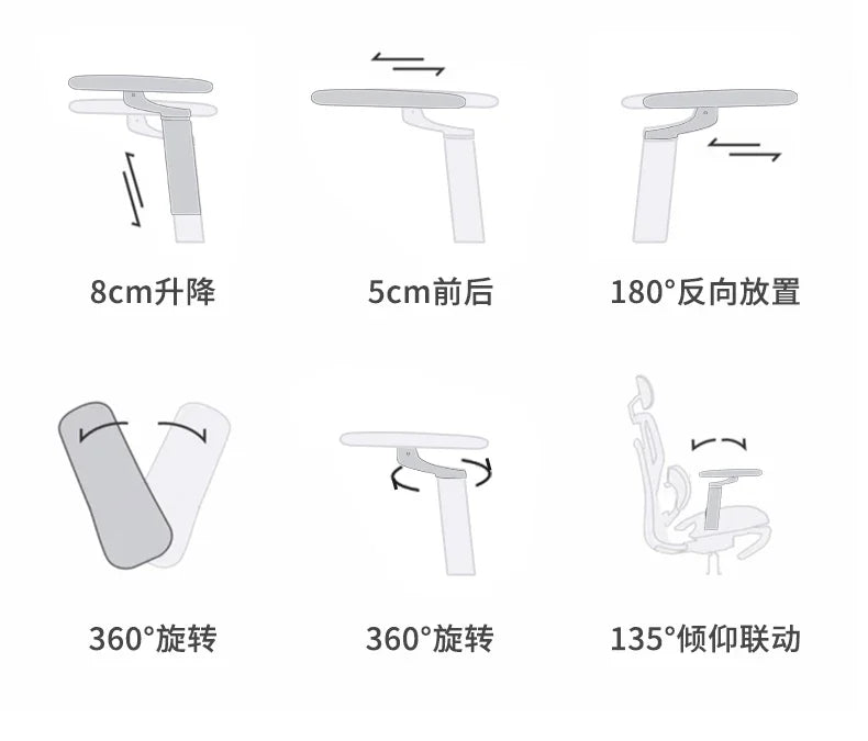 Ergonomic Lift Office Chair with Lumbar Support Household Gaming Esports Chair Household Computer Chair