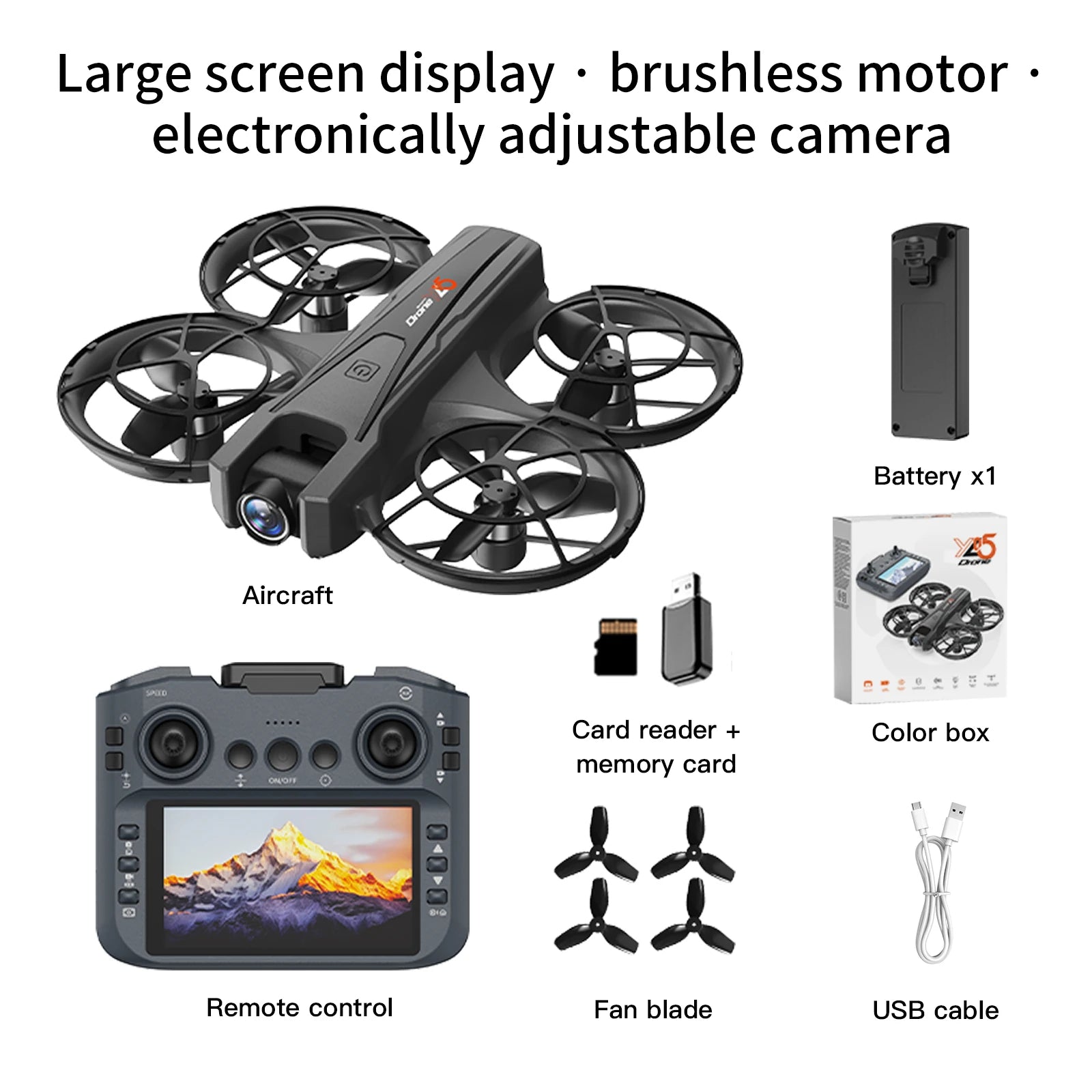 2025 YL05 Drone 8K HD Camera Screen Remote Control Brushless RC Helicopter 360° Flip Quadcopter Dron RC Toys Gift For Kid Boy